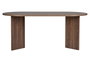 Sablin - Mesa de Comedor Venezia Walnut, 180x90x75 cm, Melamina Nogal, Moderna Escandinava, Capacidad de Carga 70 kg